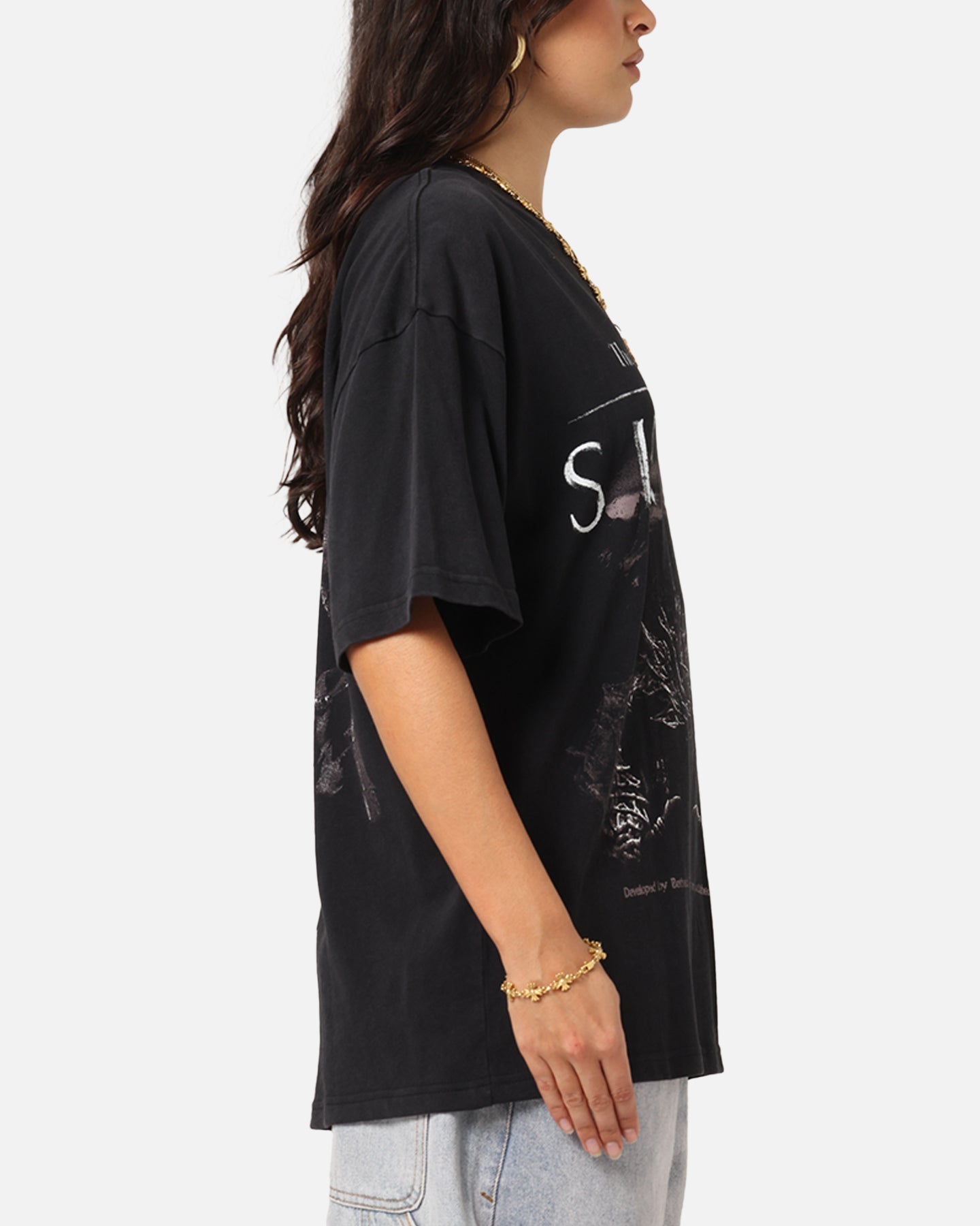 73 Studio X The Elder Scrolls V: Skyrim '11 Dragonborn Vintage T-Shirt Black Acidwash Style001