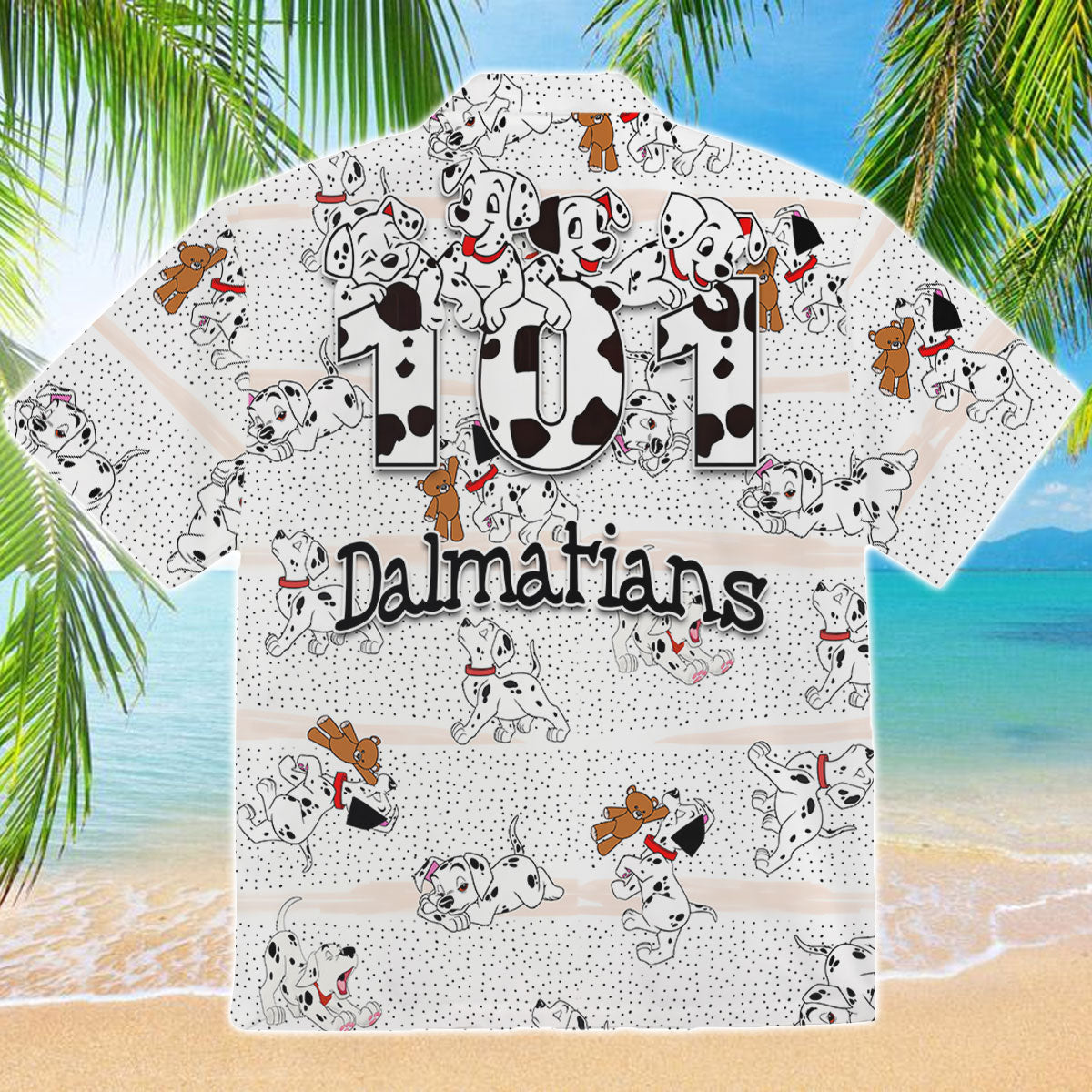101 Dalmatians Black White Hawaiian Shirt