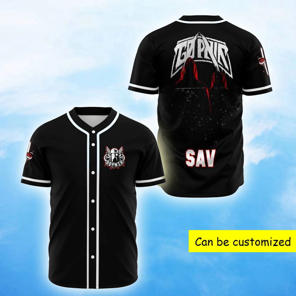 Custom Savannah Black Rave EDM Baseball Jersey - Personalized Style, - Aopprinter
