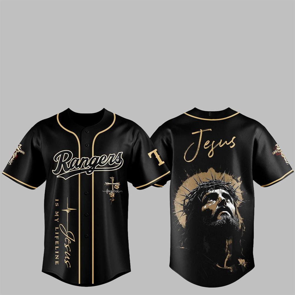 2025 Rangers Jesus Baseball Jersey - Grishko.com