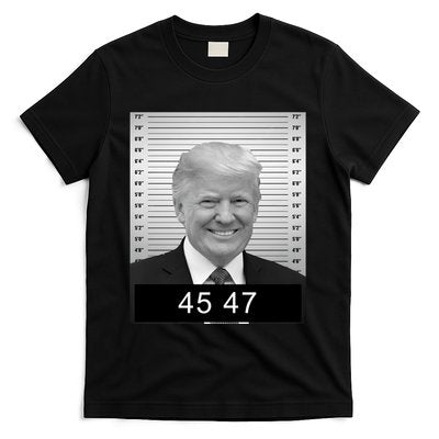 4547 Trump President 45 And 47 Trump Mugshot T-Shirt