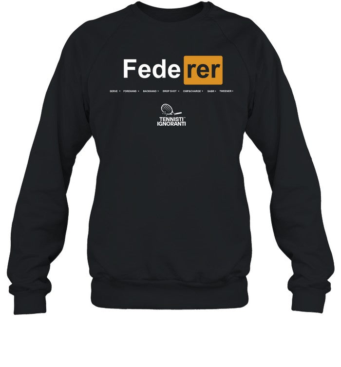 Federer Serve Forehand Backhand Drop Shot Chips Charge Sabr Tweener Hoodie