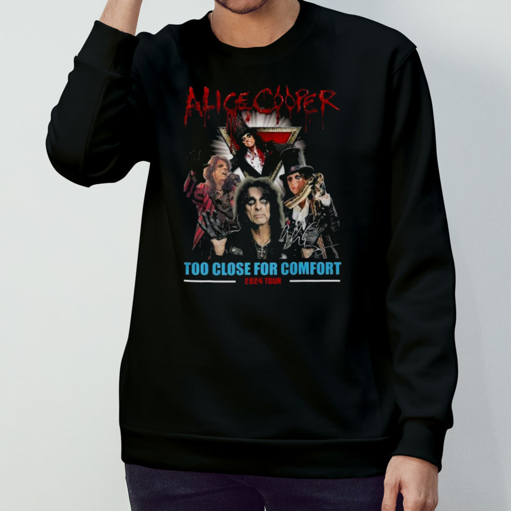 Alice Cooper Too Close For Comfort 2024 Tour Signatures T-shirts