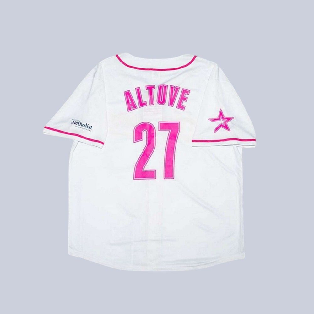 Astros Jose Altuve Throwback White And Pink Jersey Giveaway 2025 - Grishko.com