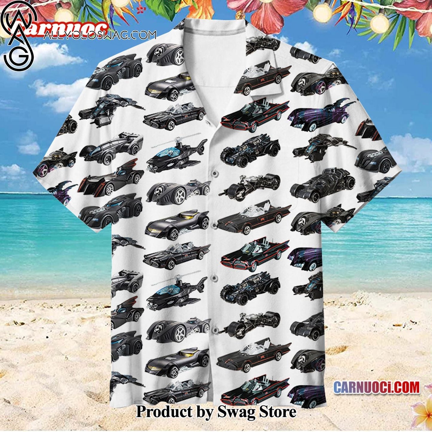 BATMOBILE Beach Holiday Hawaiian Shirt