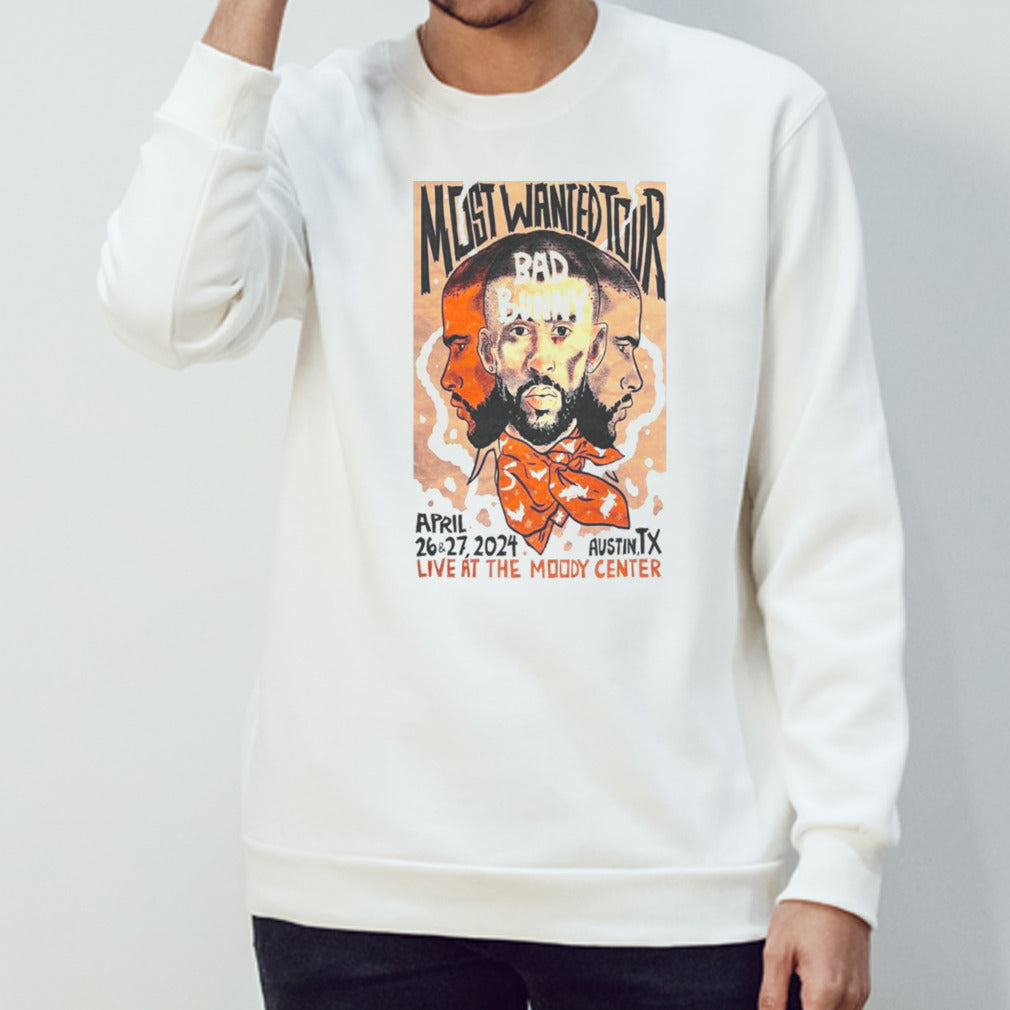 Bad Bunny 4-26 4-27-2024 Moody Center Austin Tx Most Wanted Tour T-shirts