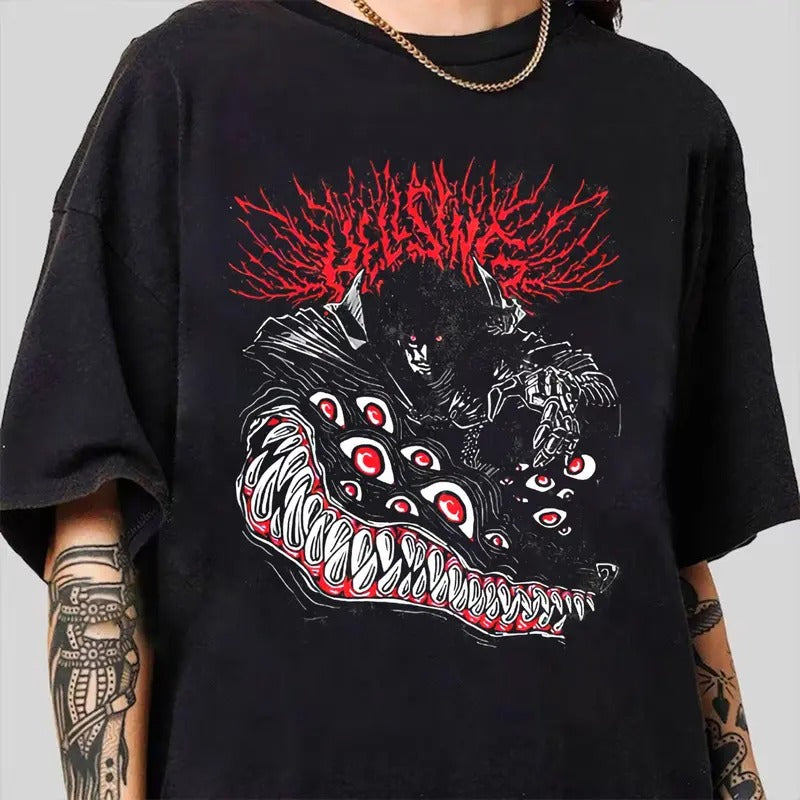 Berserk Heavyweight Anime Tee - Guts and Griffith Harajuku Tops for Men and Women, Streetwear Hip Hop T-shirt, Ideal Anime Gift, Graphic Cotton Menswear. Sweatshirt, Hoodie, Comfort Colors