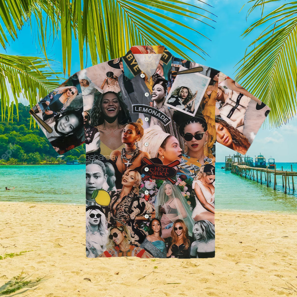 Beyonce 90s Vintage Collage Hawaii Shirt 2510