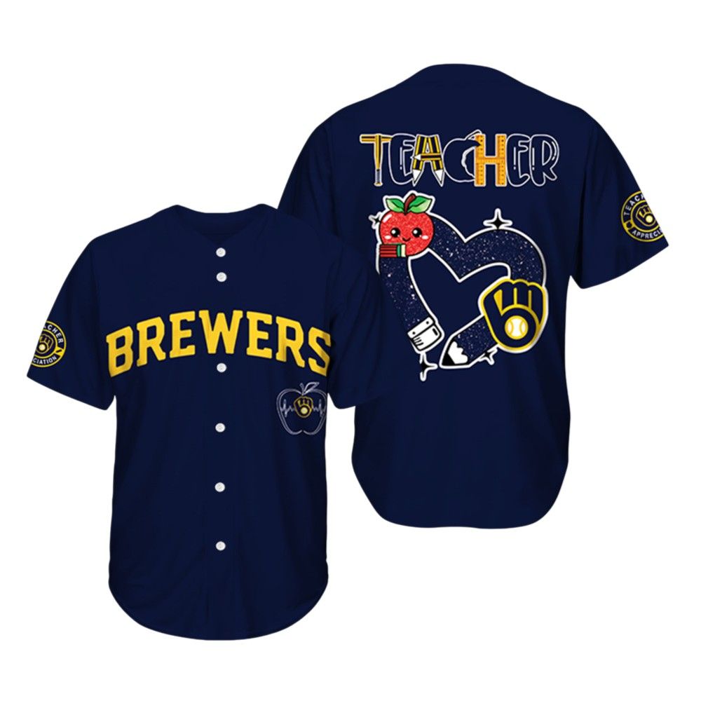 Brewers Teacher Appreciation Night 2025 Jersey - Grishko.com