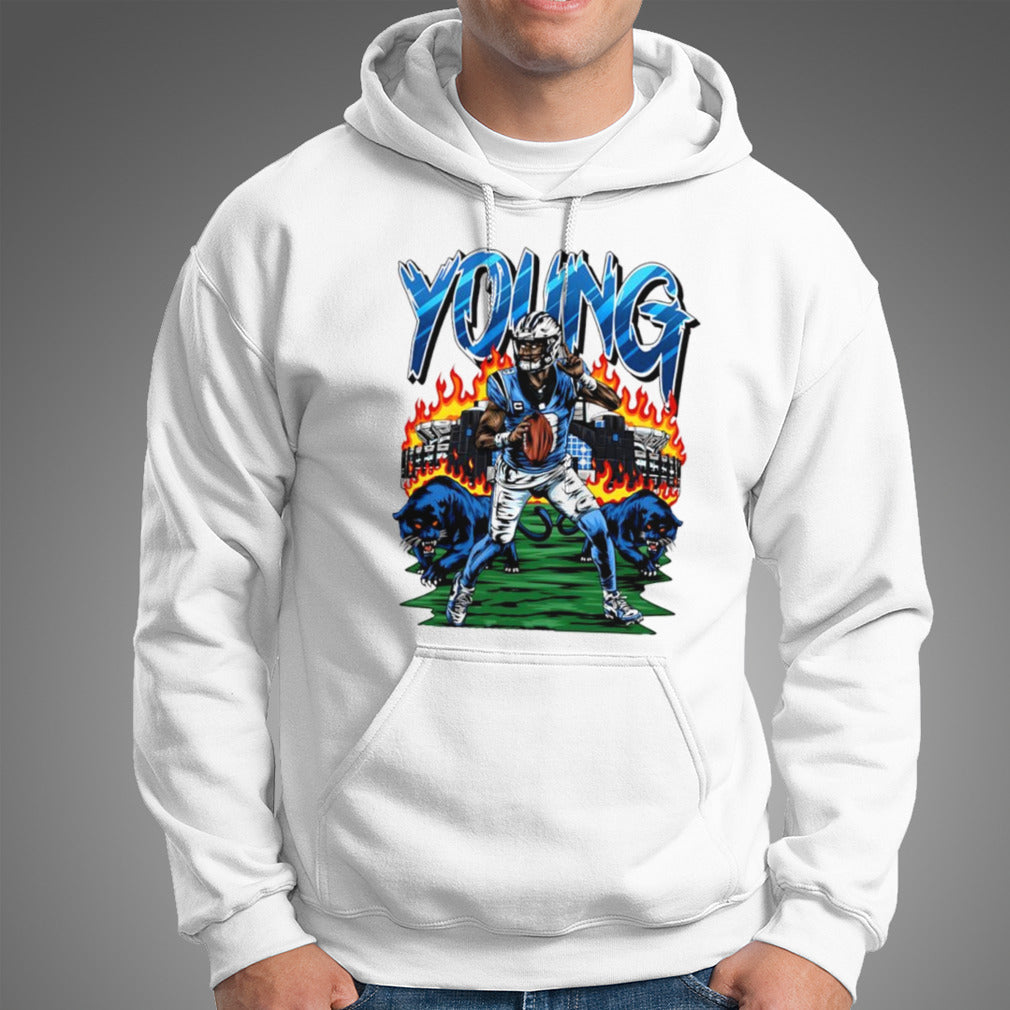 Bryce Young Carolina Panthers Young stadium graphic t shirt