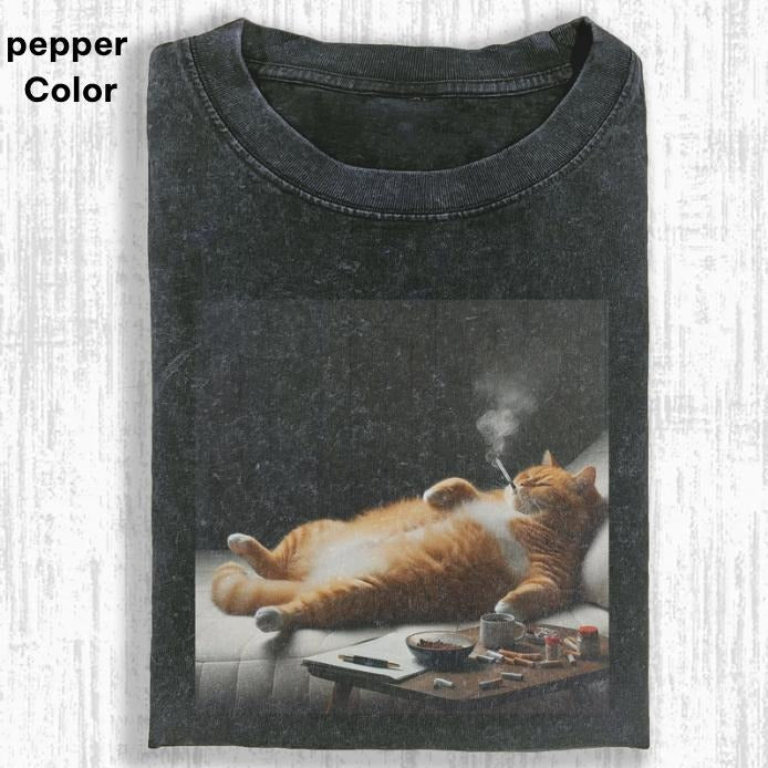 Cat Smoking Funny T-shirt, CAT SELFIE T-SHIRT, FUNNY CUTE CAT, funny shirts for women, Womenswear Cotton Top