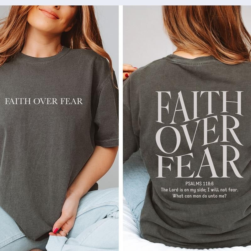 Christian Clothing, Faith Over Fear Shirt, Christian Hoodie,Christian Shirt,Bible Sweatshirt,Trendy Hoodie,Jesus Lover Shirt,Christian Gifts T-shirt, sweater and Hoodie