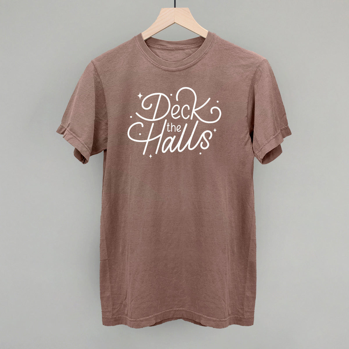 Deck The Halls Sparkle Script (White)