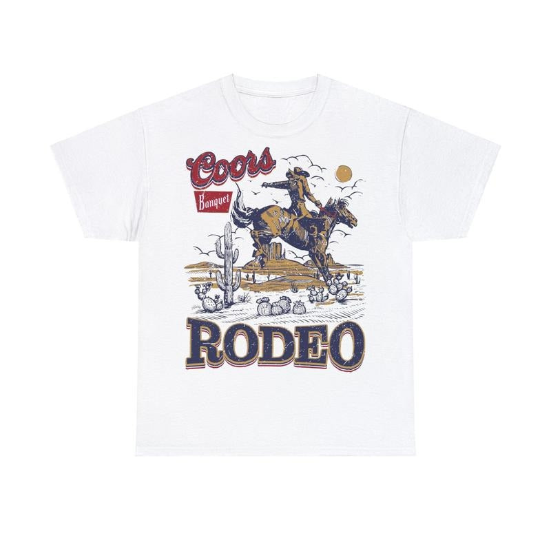 Coors Rodeo Cowboy T-Shirt, Retro Coors Tee, Western Shirt, Rodeo Adult Unisex Shirt, Coors 90s Rodeo Shirt