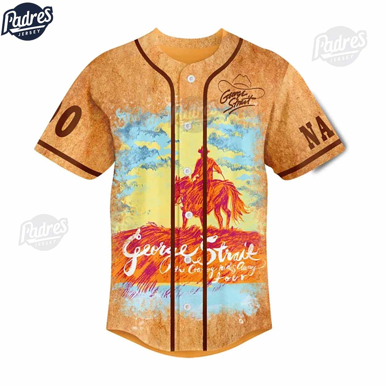 Custom Music George Strait Baseball Jersey Style - Padres Jersey Oasis: Elevate Your Baseball Style Game