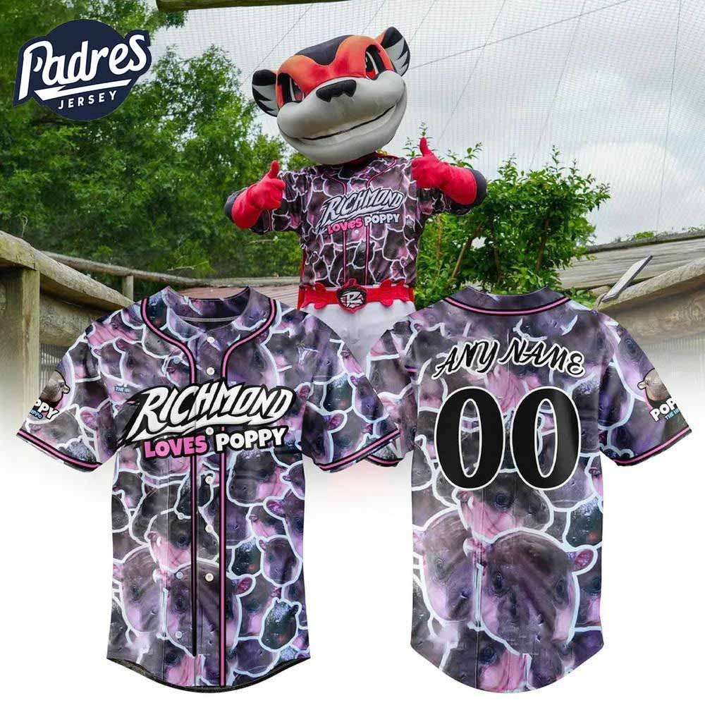 Custom Richmond Flying Squirrels Loves Poppy Baseball Jersey - Padres Jersey Oasis: Elevate Your Baseball Style Game