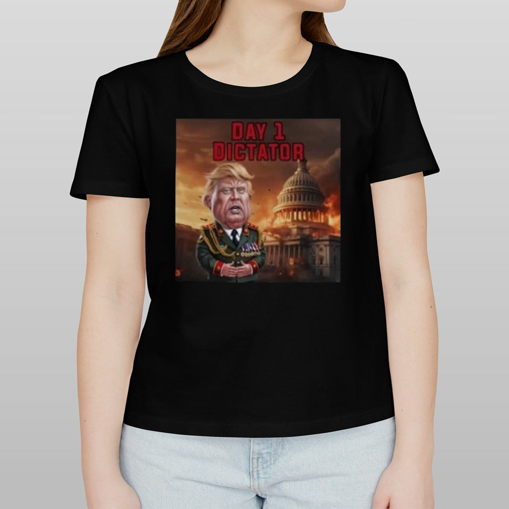 Donald Trump Day 1 Dictator Washington D.C. In Flames Shirt