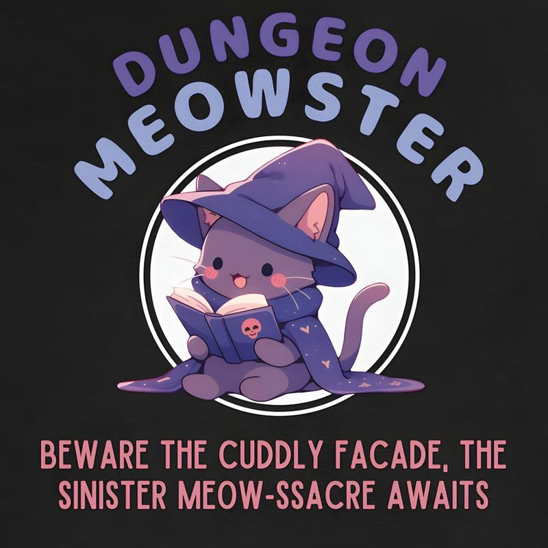 Dungeon Meowster Dnd TShirt Funny Dungeon Master Gift For Dungeons And Dragons Players Kawaii Cat Tshirt