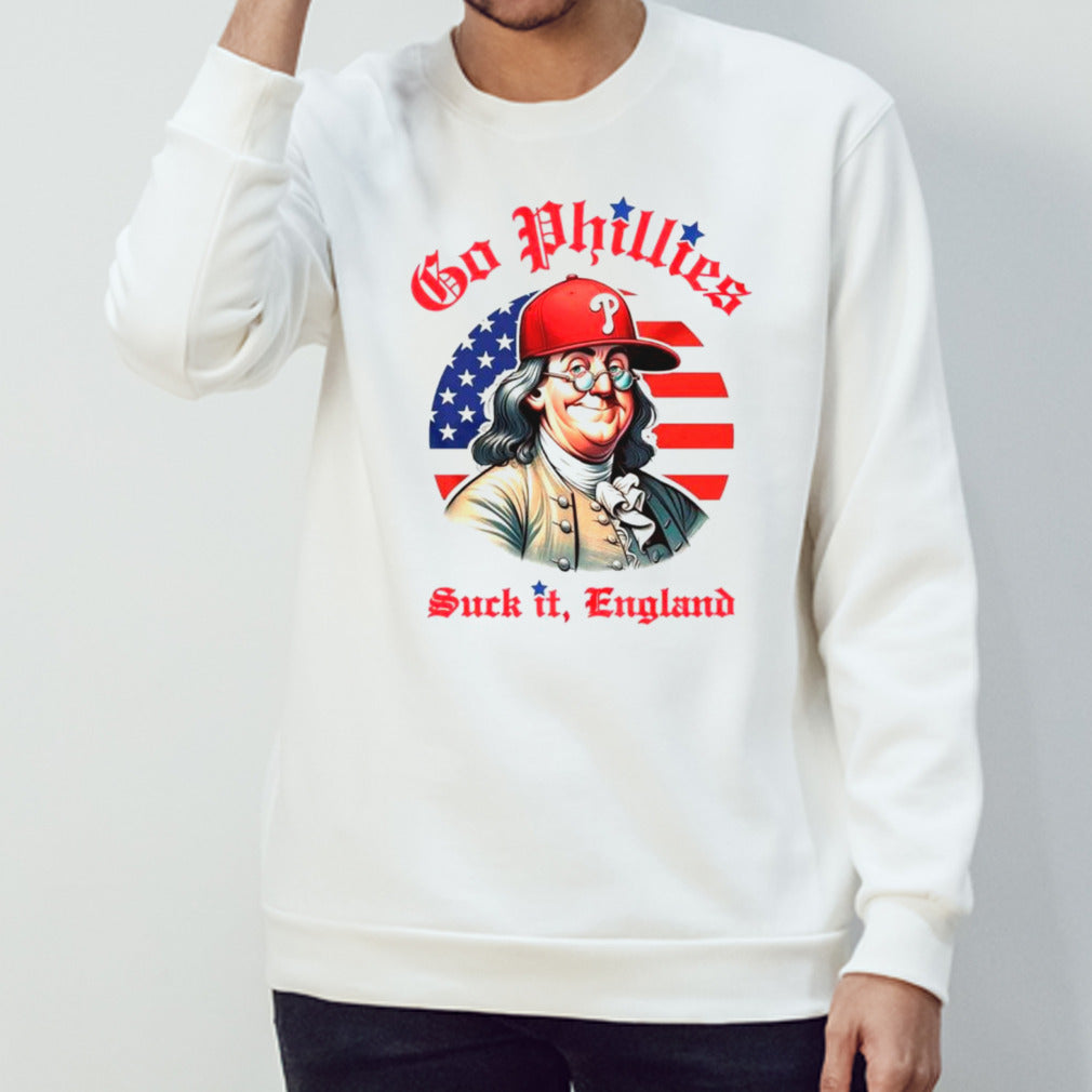 Go Phillies suck it England USA flag vintage shirts
