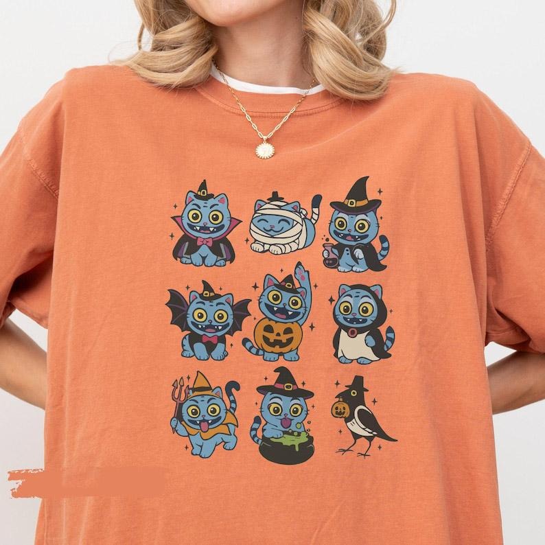 Halloween Kpop Hunter Tiger T-Shirt, Pumpkin Fall Vibes Kids Shirt, Huntrix Jinu T-Shirt, Saja Girls Tee For Fan, Kpop Movie Fan Gift, Kid Youth Shirt, Unisex TShirt