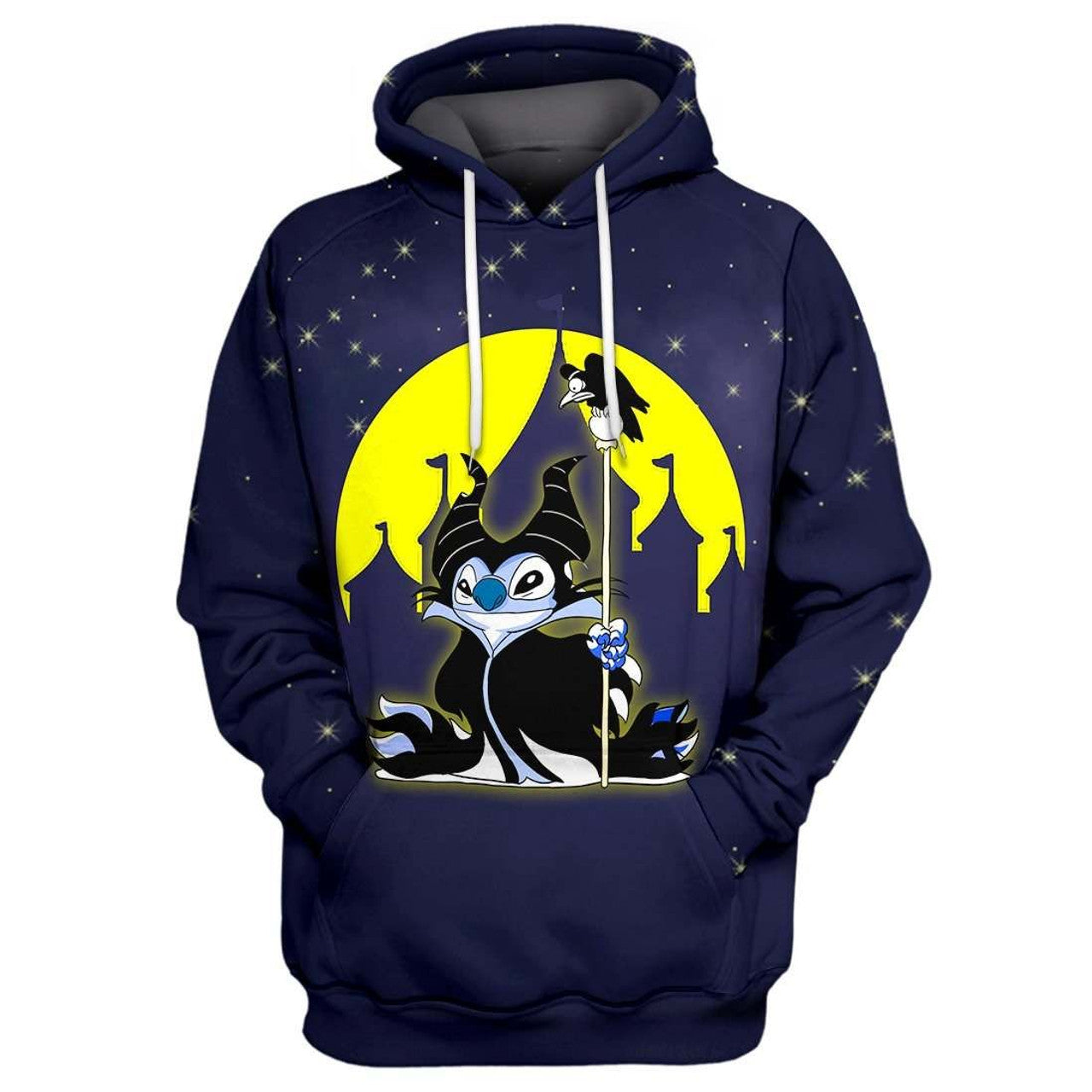 HickVibes Print Stitch Maleficent B2957 3D Pullover Printed Over Unisex Hoodies