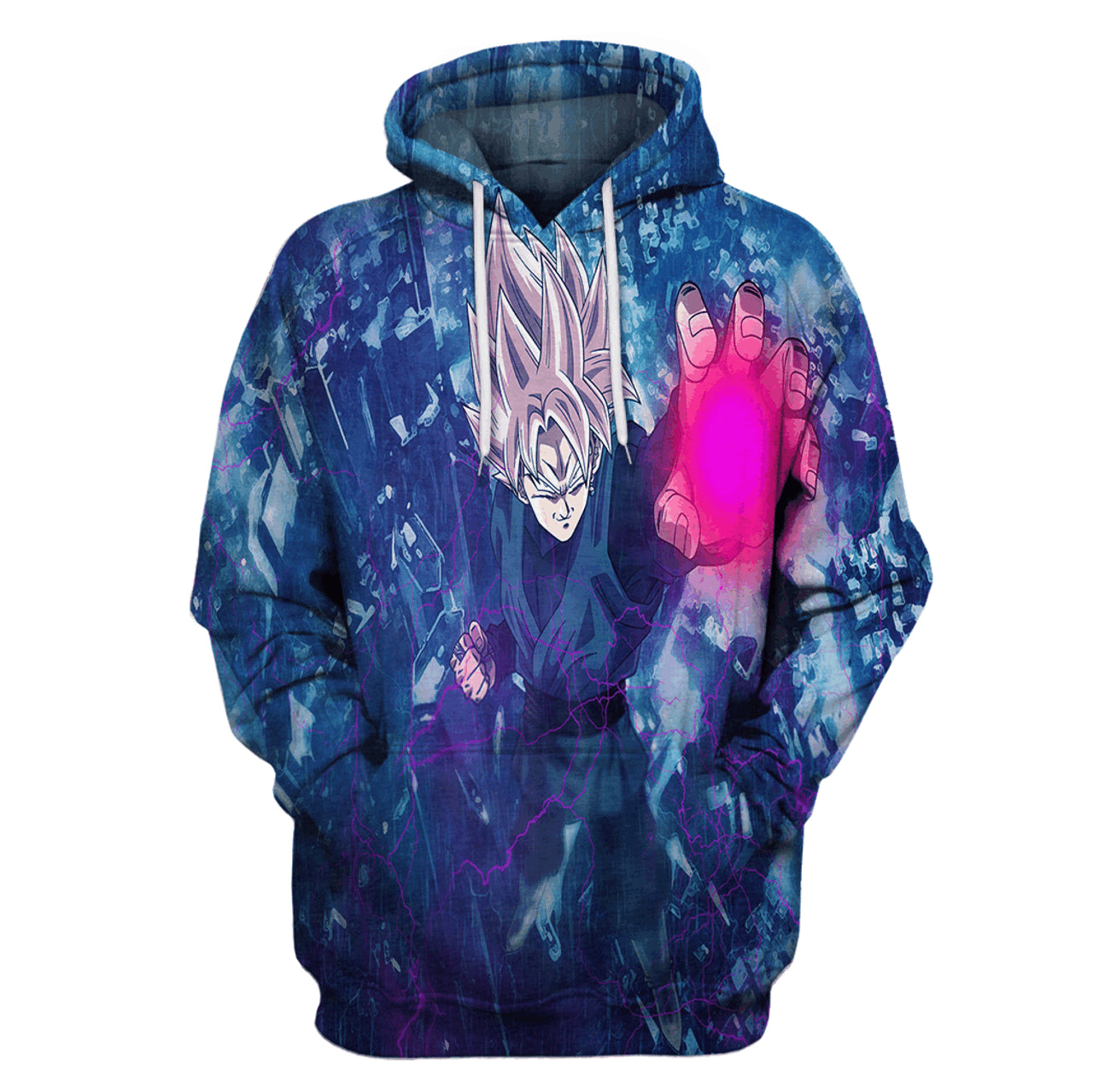 HickVibes Pull Over Black Goku B4722 3D Pullover Printed Over Unisex Hoodies