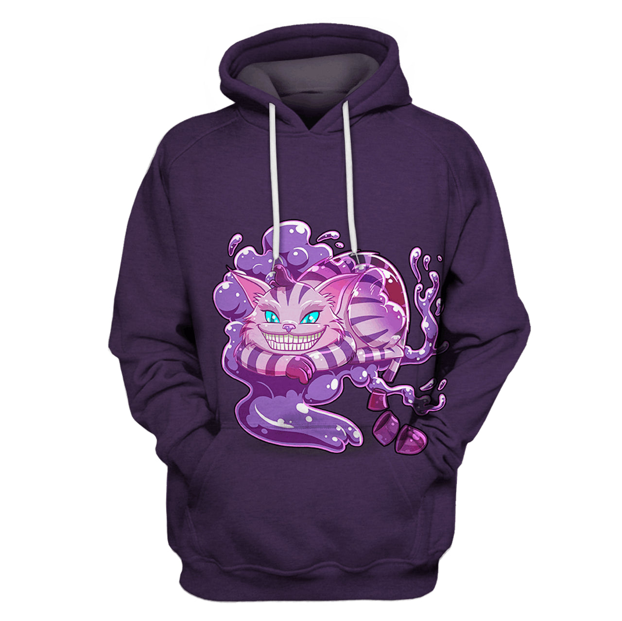 HickVibes Pull Over Cheshire Cat B19 3D Pullover Printed Over Unisex Hoodies