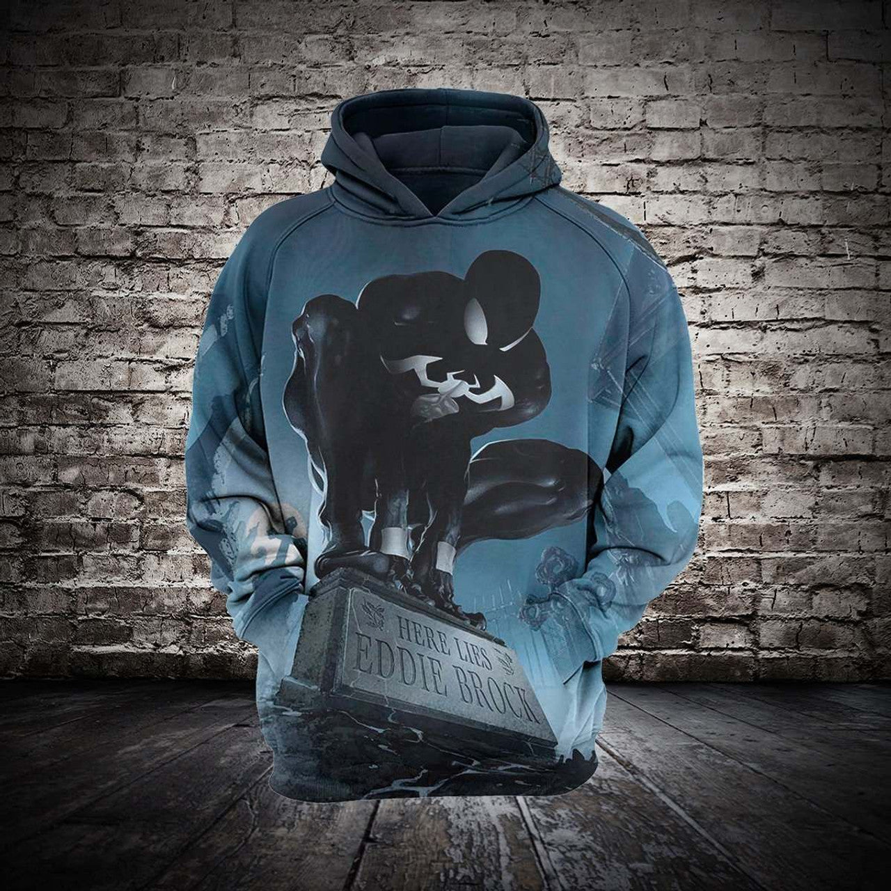 HickVibes Spiderman - Venom Spiderman Series Super Cool Cosplay Blue B4278 3D Pullover Printed Over Unisex Hoodies