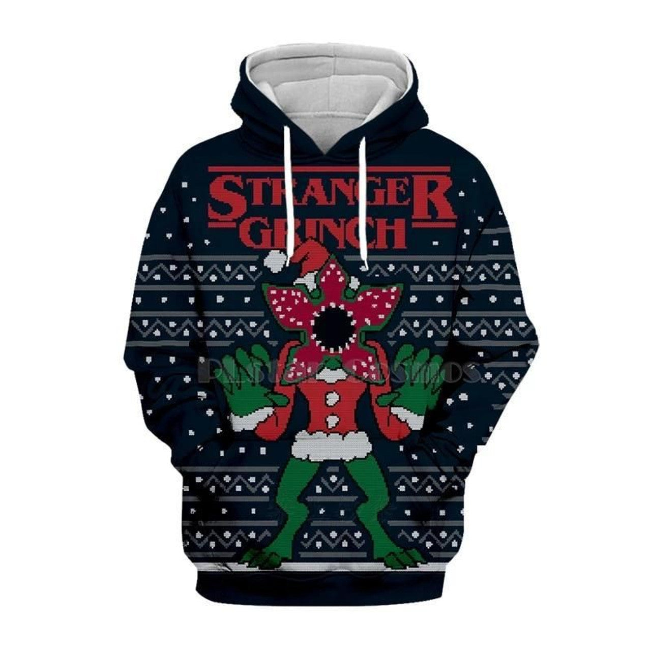 HickVibes Stranger Things Ugly Christmas Pf160 B2713 3D Pullover Printed Over Unisex Hoodies