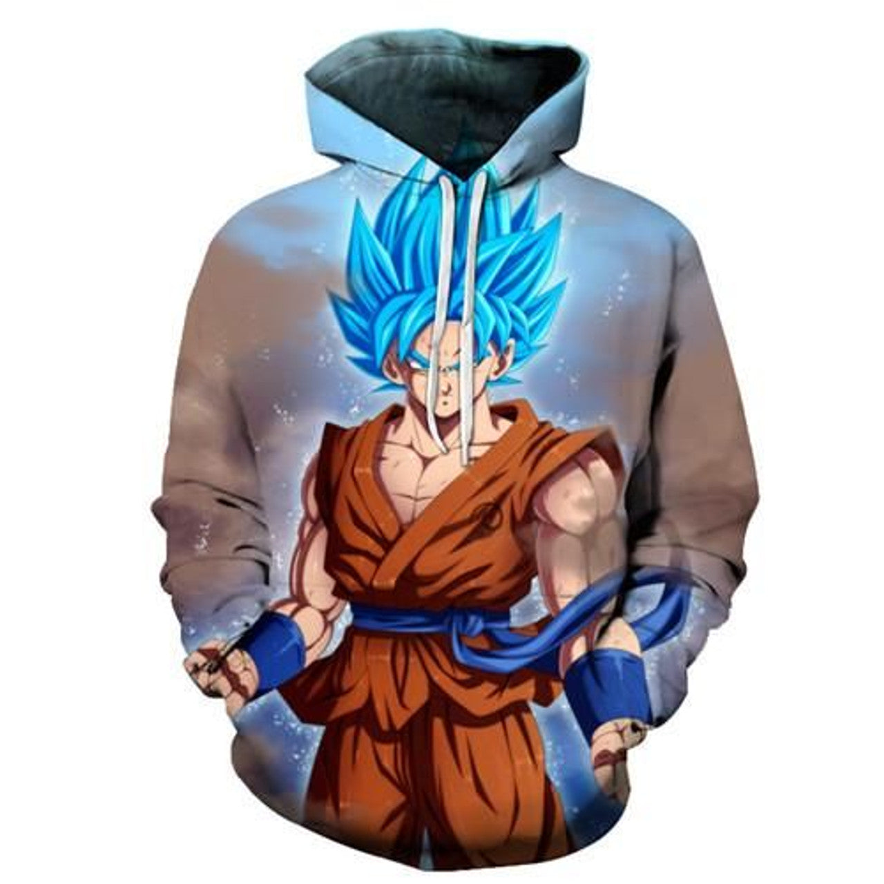 HickVibes Super Saiyan Blue Goku Dragonball Super A1579 3D Pullover Printed Over Unisex Hoodies