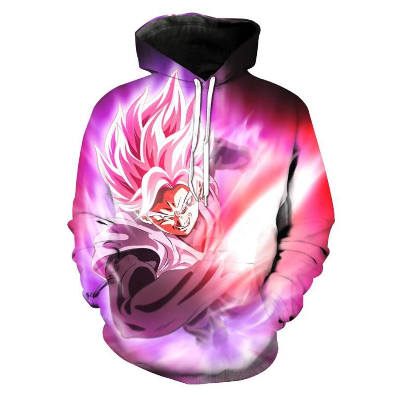 HickVibes Super Saiyan Goku Rose Print A1136 3D Pullover Printed Over Unisex Hoodies