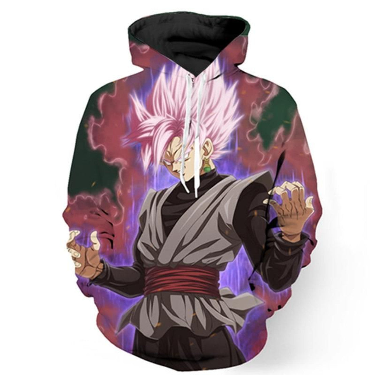 HickVibes Super Saiyan Goku Rose Print A1138 3D Pullover Printed Over Unisex Hoodies