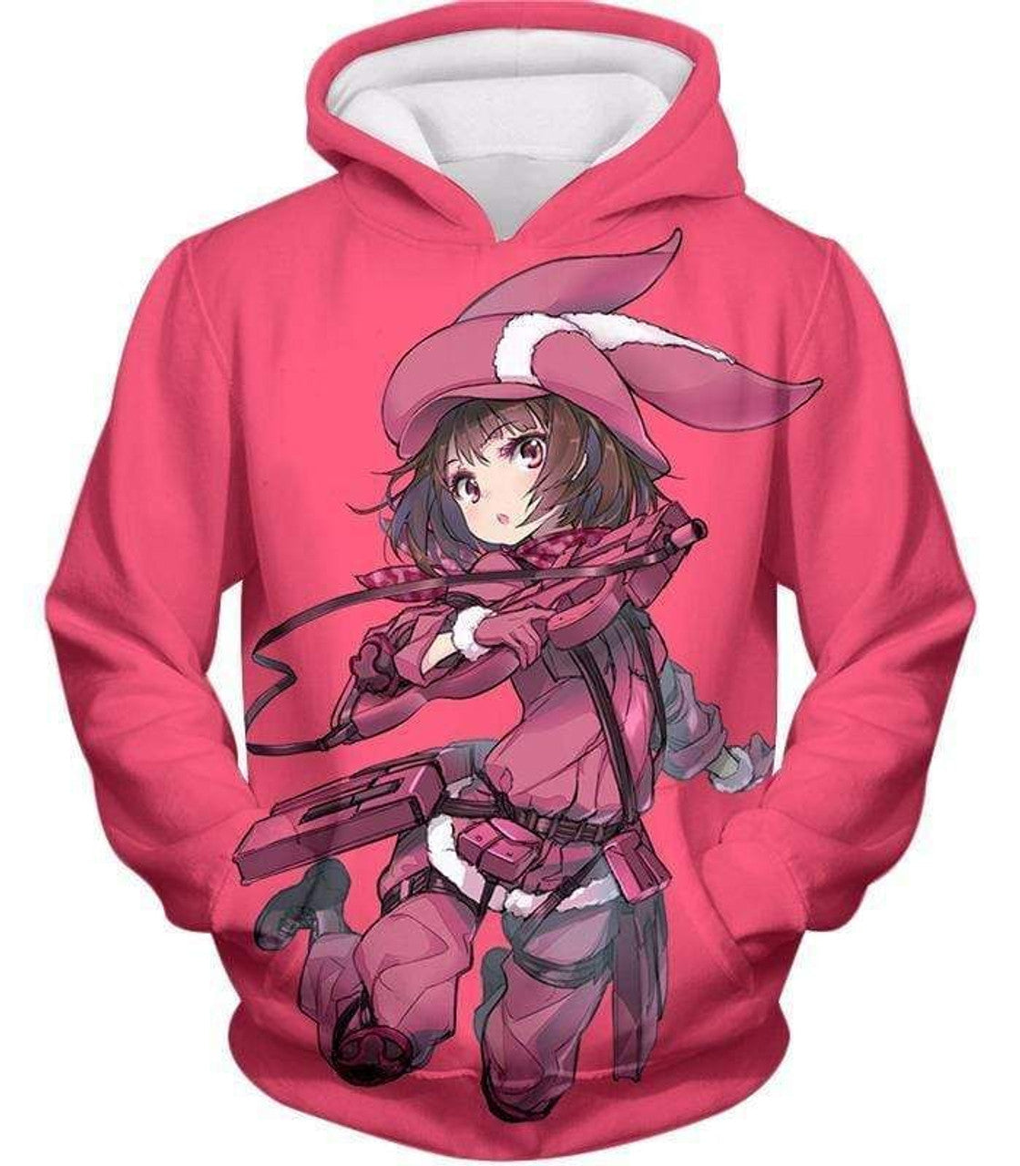 HickVibes Sword Art Online Gun Gale Online Pink Devil Kohiruimaki Karen Aka Llenn Cool Promo Pink - Sword Art Online A3473 3D Pullover Printed Over Unisex Hoodies