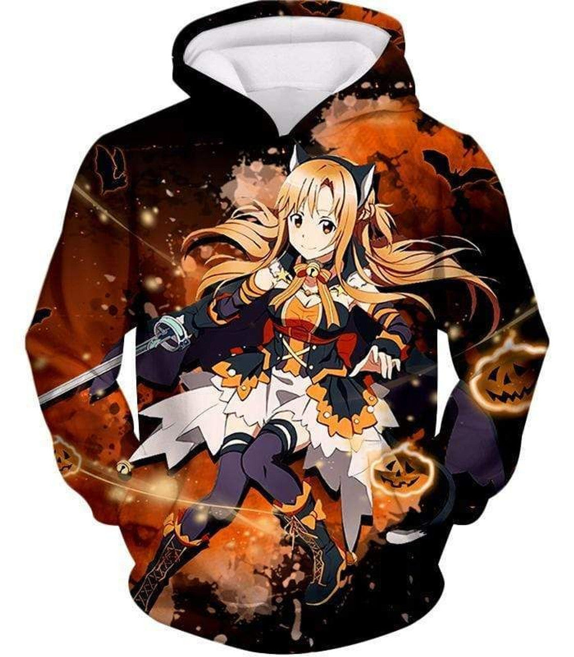 HickVibes Sword Art Online Super Cute Character Yuuki Asuna Awesome Anime Graphic - Sword Art Online A3346 3D Pullover Printed Over Unisex Hoodies