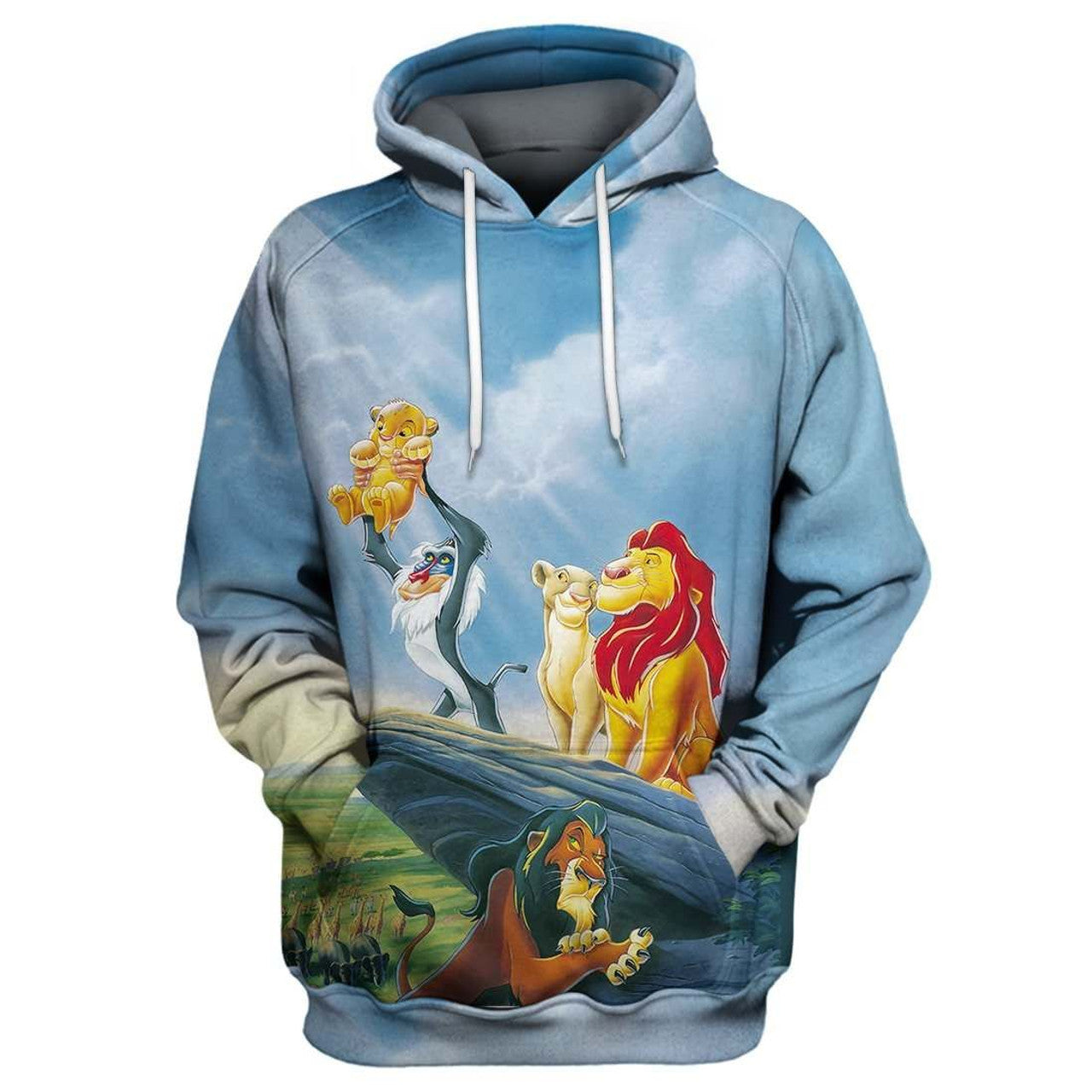 HickVibes The Lion King B2896 3D Pullover Printed Over Unisex Hoodies