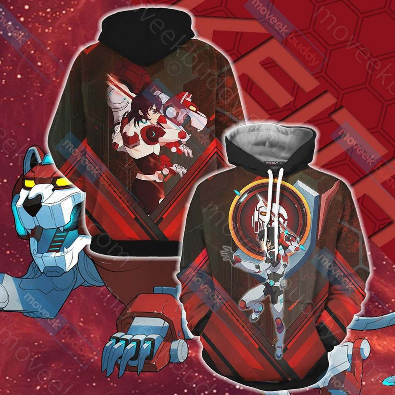 HickVibes Voltron Legendary Defender Keith A566 3D Pullover Printed Over Unisex Hoodies