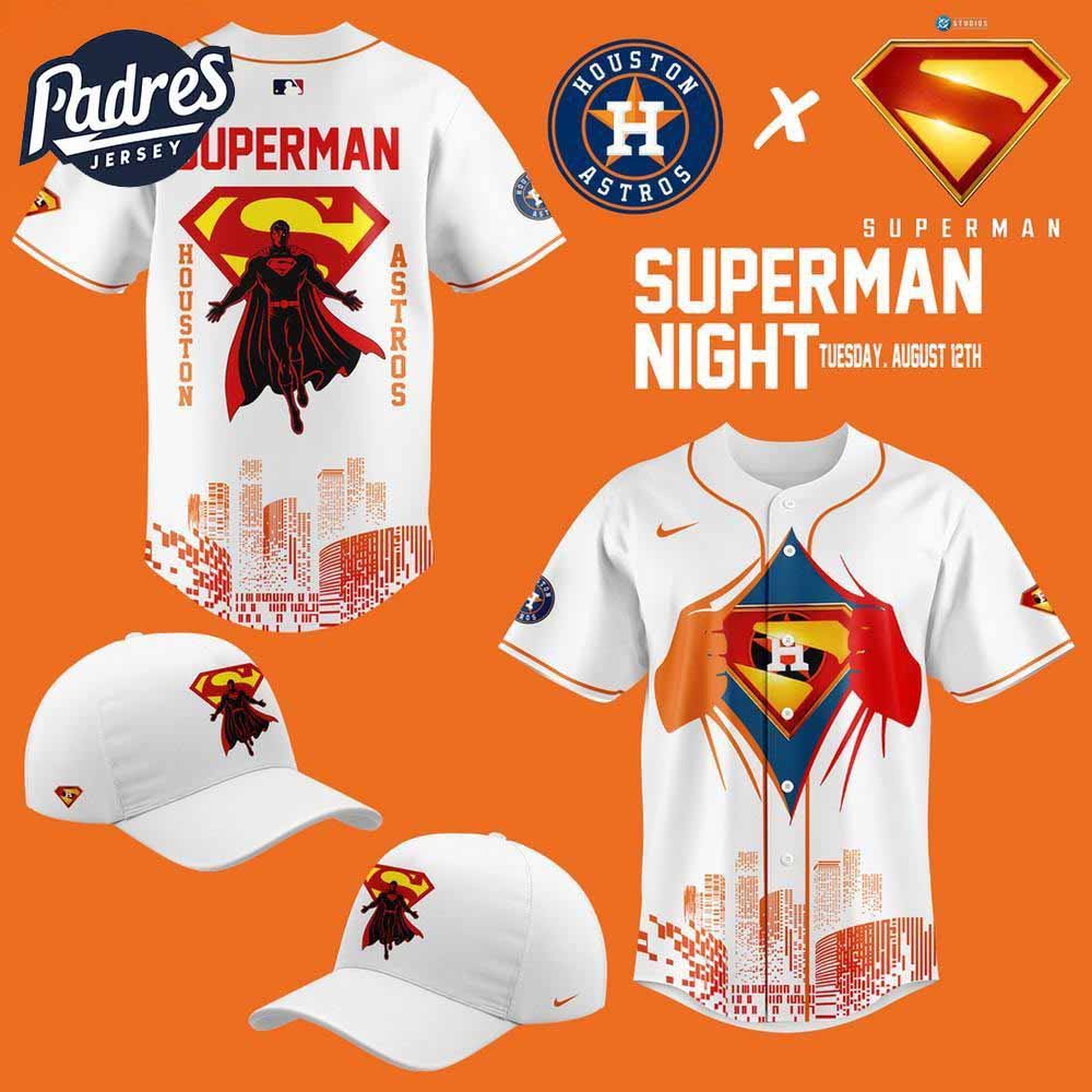 Houston Astros Superman Night Special Limited Edition Baseball Jersey - Padres Jersey Oasis: Elevate Your Baseball Style Game