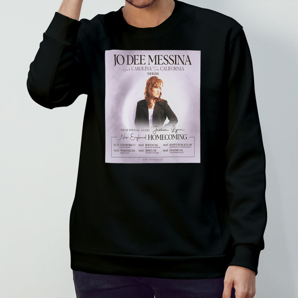 Jo Dee Messina Heads Carolina Tails California Tour 2024 New England Home Coming With Jessica Lynn Schedule List T-Shirt