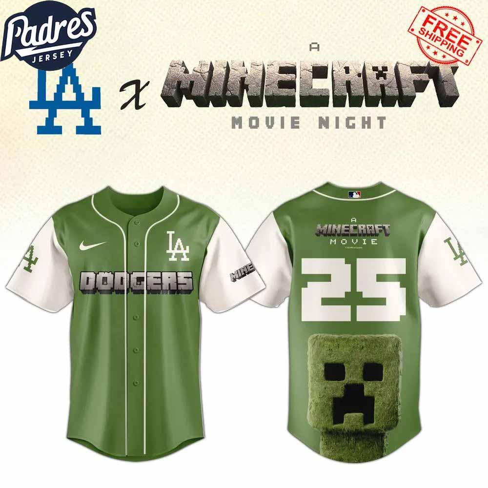 LA Dodgers x A Minecraft Movie Night Special Edition Baseball Jersey - Padres Jersey Oasis: Elevate Your Baseball Style Game