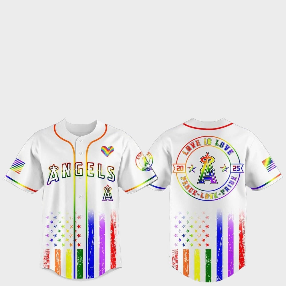 Los Angeles Angels Pride Month Love Is Love 2025 Jersey - Grishko.com