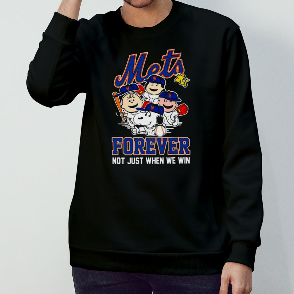 MLB Peanuts Movie Characters New York Mets Forever Not Just When We Win Shirts