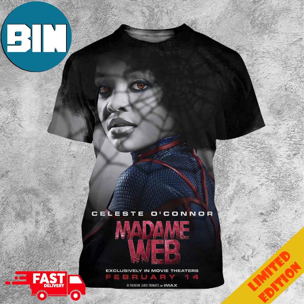 Madame Web New Posters Celeste Os'Conner Movie Theaters February 14 3D T-Shirts