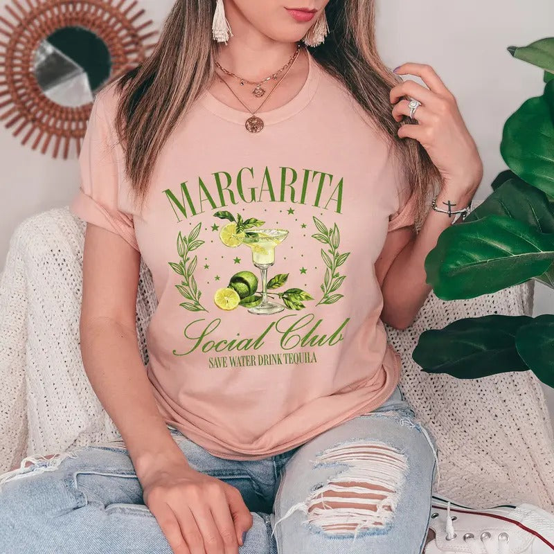 Margarita Social Club Social Club Tequila Bachelorette Cinco De Mayogirls Clubtrendy Summer Cocktail Margarita Shirt T-shirt, sweater and Hoodie