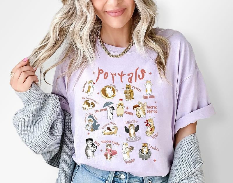 Melanie T-Shirt, Melanie Cat Portals T-Shirt, Retro Portals Tour 2023 Shirt, Cat Lover Shirt Gift