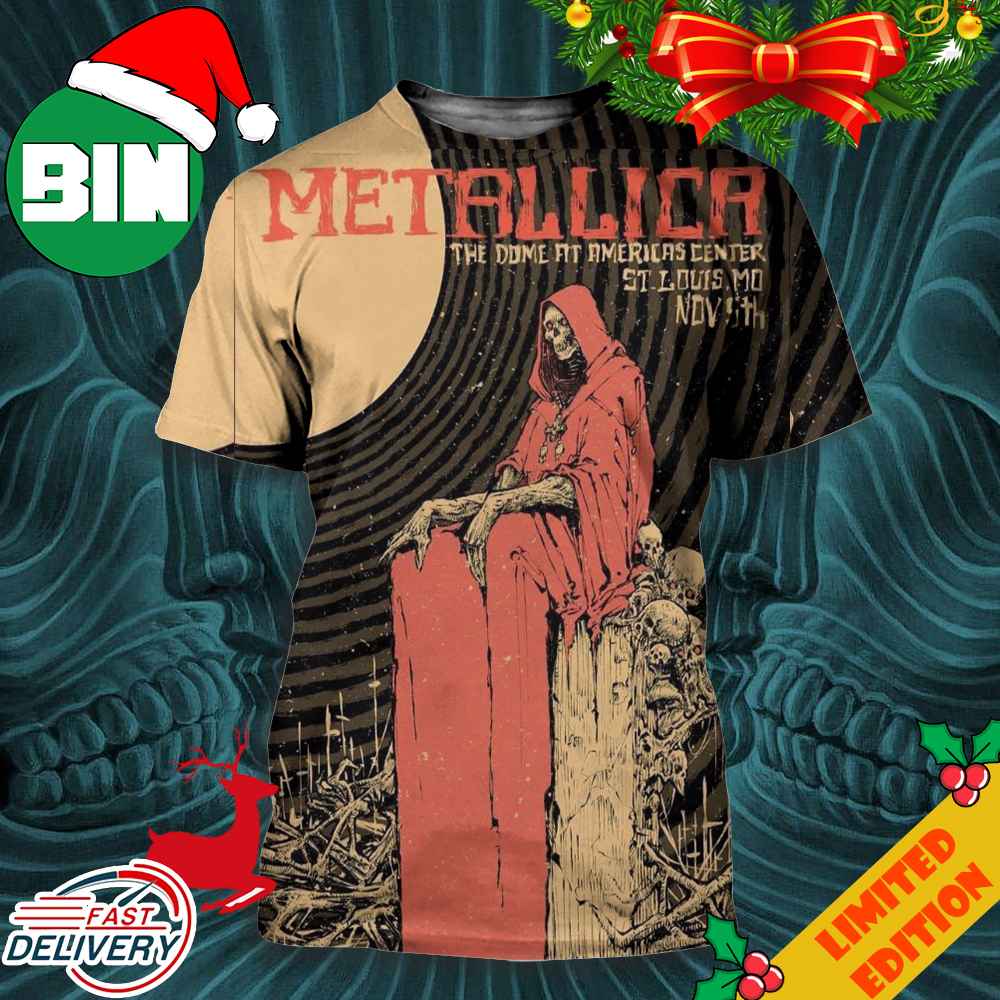 Metallica Second Night In The Dome At Americas's Center St Louis MO USA M72STL World Tour November 5th 2023 3D T-Shirts