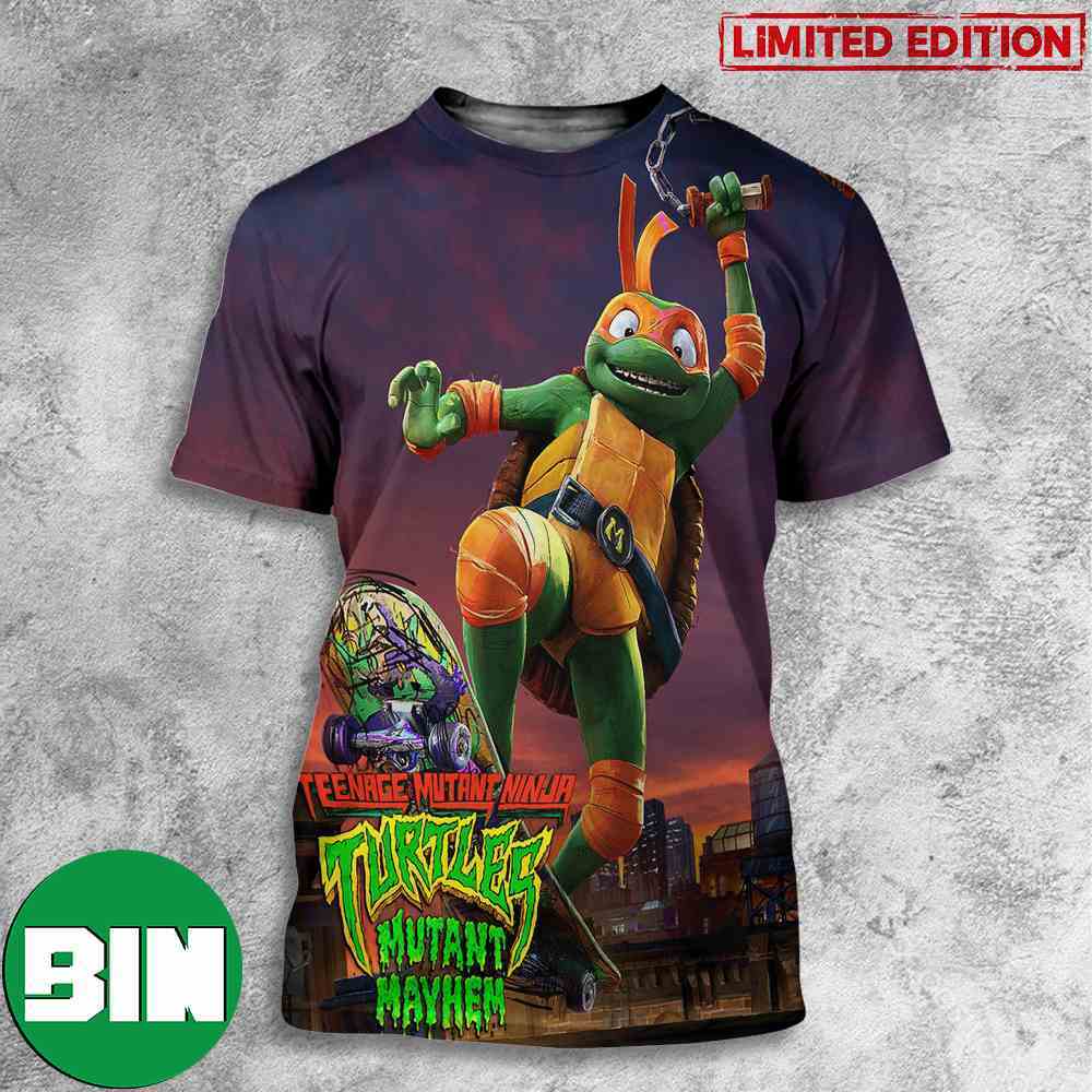 Mikey Teenage Mutant Ninja Turtles Mutant Mayhem TMNT Movie T-Shirts