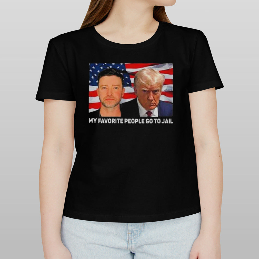 My Favorite People Go To Jail Justin Timberlake And Donald Trump Mugshot Shirt