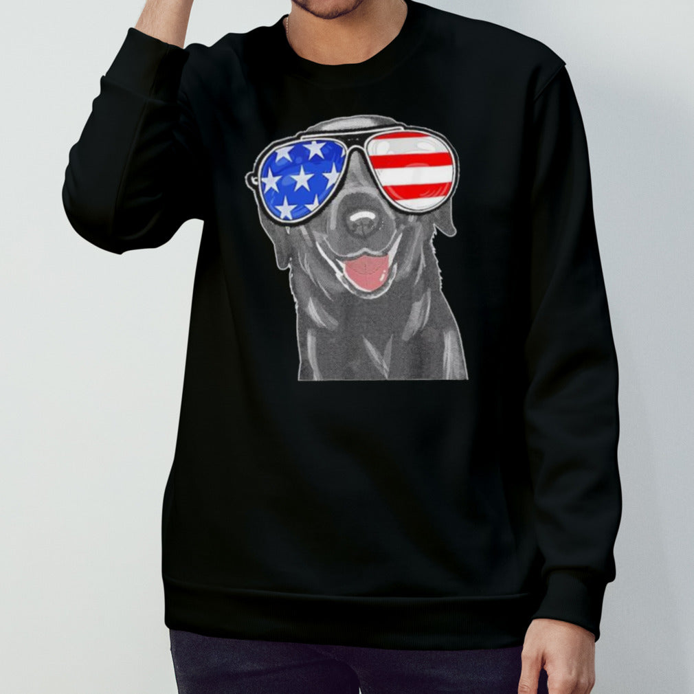 Official 4th Of July Funny Black Lab Dog American Shirt