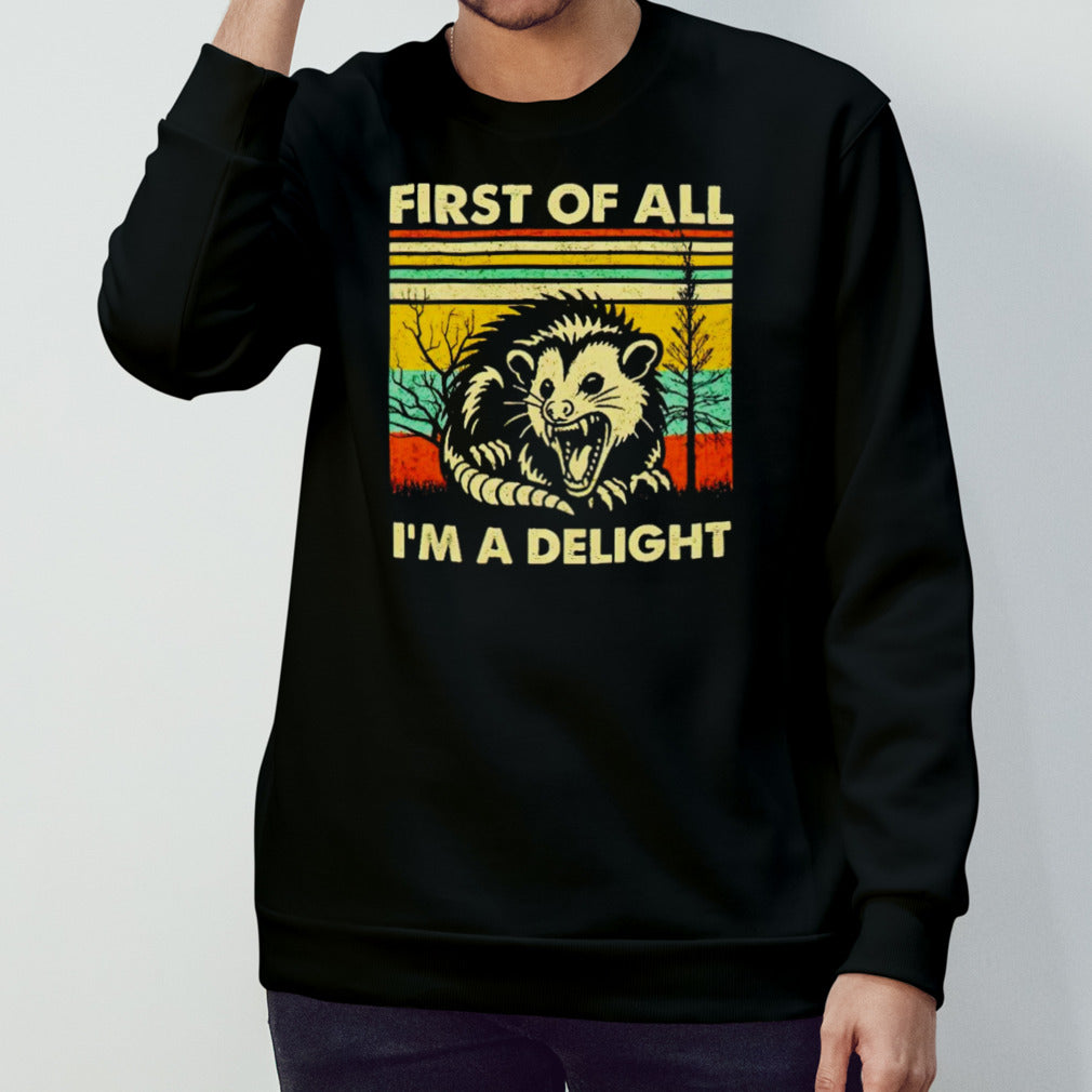 Opossum first of all i’m a delight vintage shirt