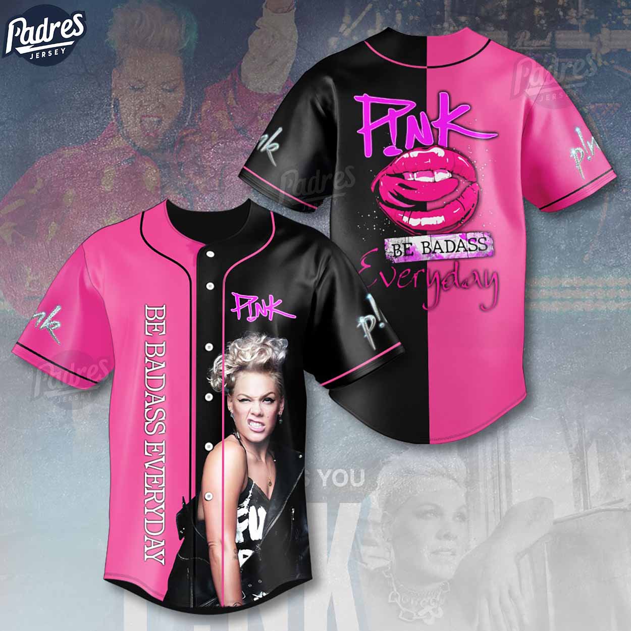 P!nk Be Badass Everyday Baseball Jersey - Padres Jersey Oasis: Elevate Your Baseball Style Game
